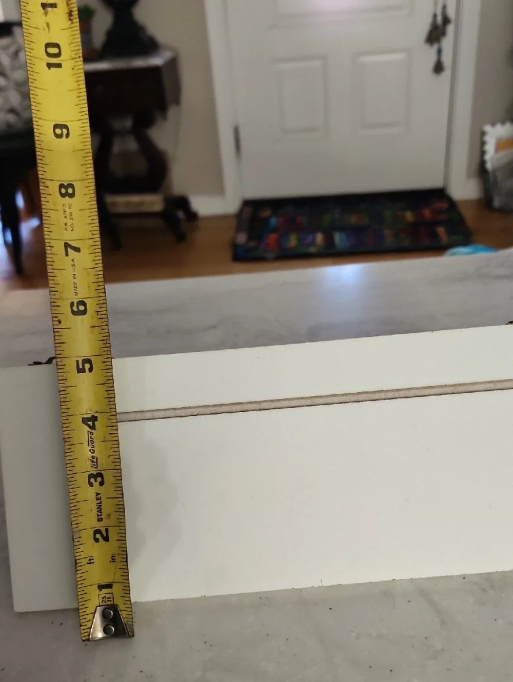 Set Of 6 White Wood Slotted Shelf